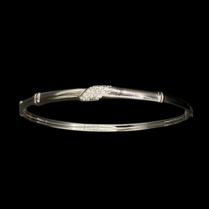 18K White Gold Bangle Bracelets