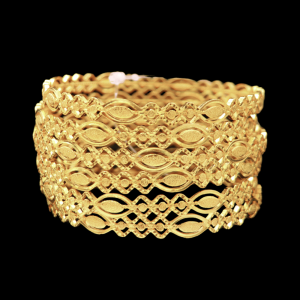 22K Gold Bangle Set (M)