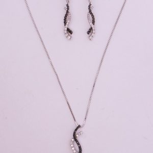 Diamond Necklace with Matching Earrings